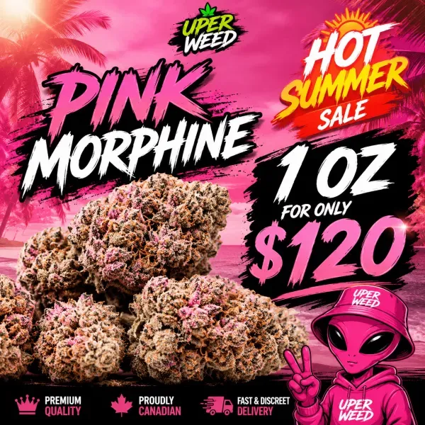 Pink Morphine cannabis flower from Uper Weed